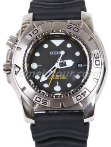 精工SKA293J2男表Kinetic系列-黑色表带/表径48mm