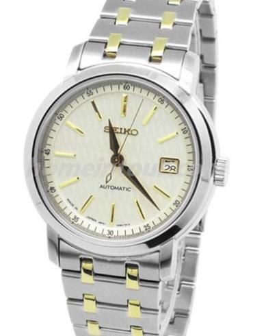 精工SRP022J1男表Mechanical系列-间金色表带/表径40mm