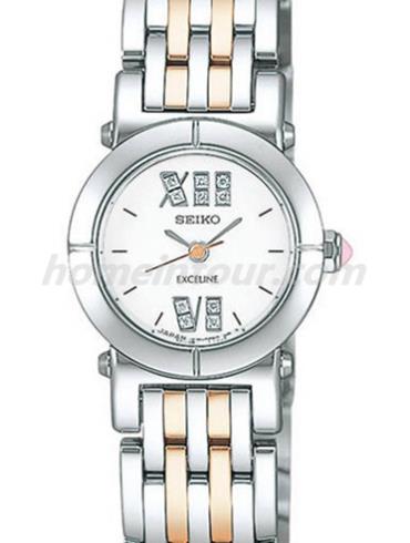 精工SWDX137J女表Aglare Luxuries系列-间金色表带/表径&#8211;