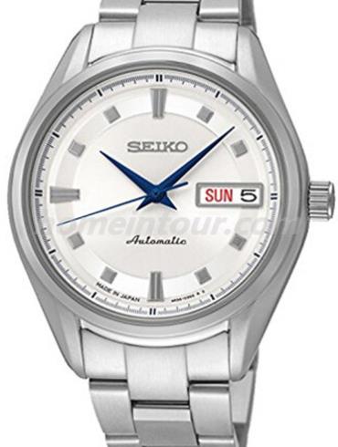 精工SRP899J1情侣表Presage系列-银色表带/表径34mm