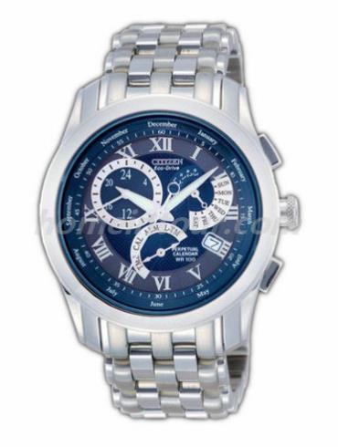 西铁城BL8009-76L男表万年历系列-银色表带/表径39mm