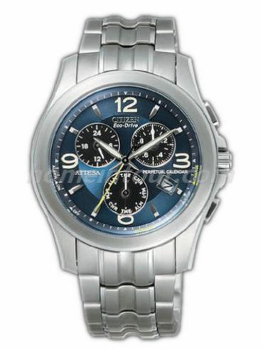 西铁城BL5234-50L男表万年历系列-银色表带/表径39mm