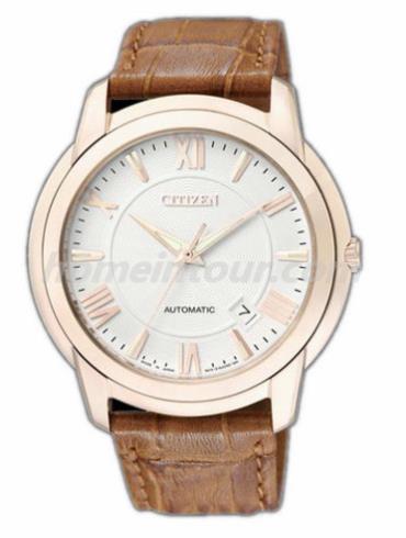 西铁城NB0032-05A男表机械系列-棕色表带/表径42mm