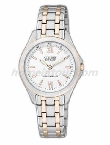 西铁城ES5044-50A女表光动能系列-间金色表带/表径29mm