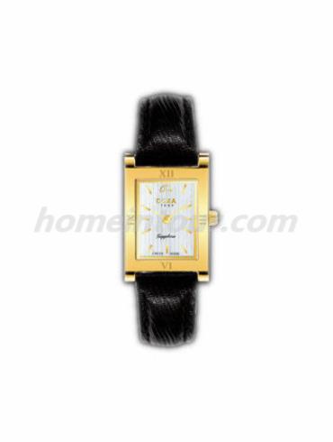 时度10034.30dNO女表特雷维尔超薄系列-黑色表带/表径18x22.5mm