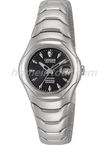 西铁城EW7050-51E女表万年历系列-银色表带/表径26mm