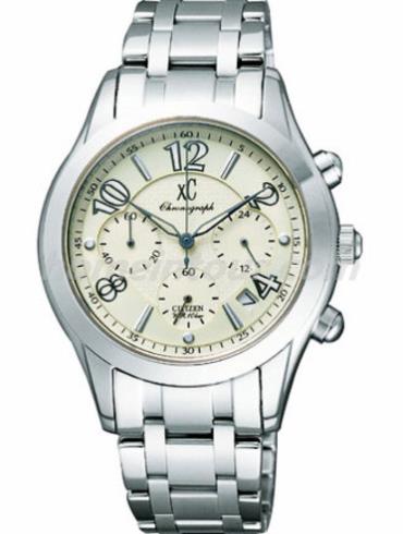 西铁城AN8000-59Y女表XC系列-银色表带/表径–