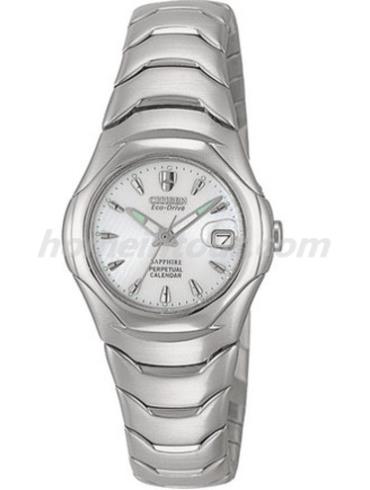 西铁城EW7050-51A女表万年历系列-银色表带/表径26mm