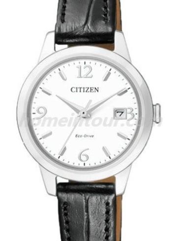 西铁城EW2230-05A女表光动能系列-黑色表带/表径27mm