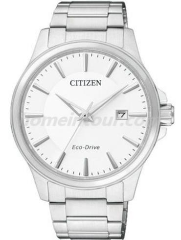 西铁城BM7290-51A男表光动能系列-银色表带/表径40mm