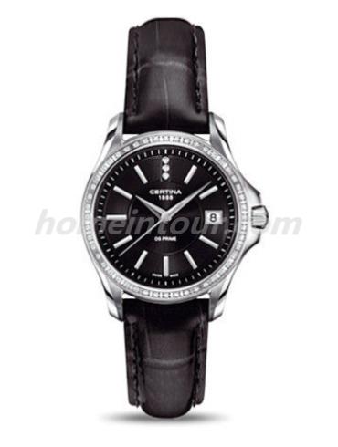 雪铁纳C004.210.66.056.00女表至尊系列-黑色表带/表径32mm