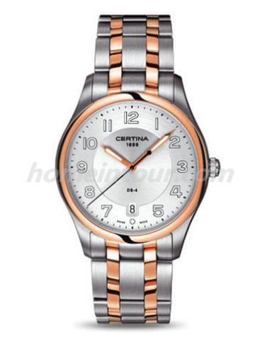 雪铁纳C022.410.22.030.00男表臻选系列-银色/粉色表带/表径37mm