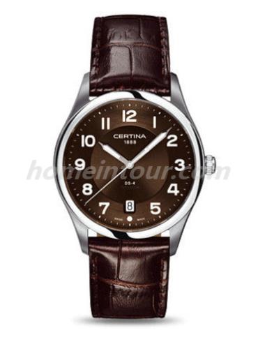 雪铁纳C022.410.16.290.00男表臻选系列-深棕色表带/表径37mm