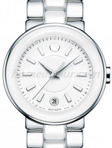 摩凡陀0606539女表赛蕾娜系列-银色/白色表带/表径36mm