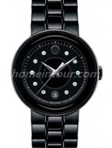 摩凡陀0606693女表赛蕾娜系列-黑色表带/表径36mm