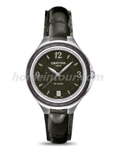 雪铁纳C018.210.16.057.00女表星钻系列-黑色表带/表径36mm