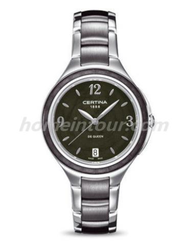 雪铁纳C018.210.11.057.00女表星钻系列-银灰色表带/表径36mm