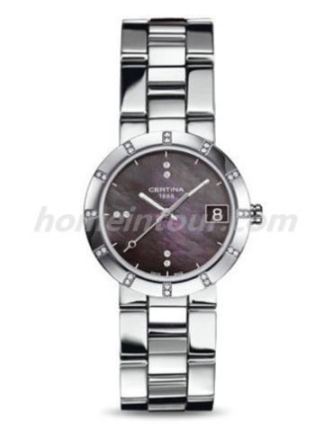 雪铁纳C009.210.11.126.00女表星钻系列-银色表带/表径31mm