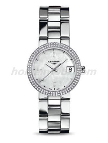 雪铁纳C009.210.11.116.01女表星钻系列-银色表带/表径31mm