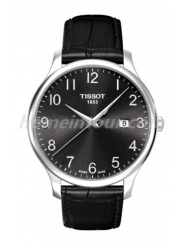 天梭T0636101605200男表T-Classic系列-黑色表带/表径42mm