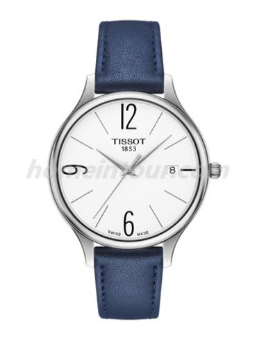 天梭T1032101601700女表T-Trend系列-粉色; 蓝色表带/表径38mm
