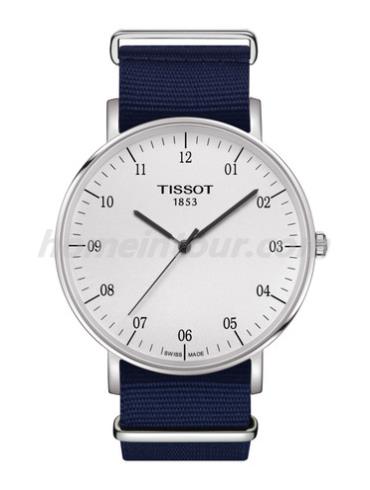 天梭T1096101703700男表T-Classic系列-蓝色表带/表径42mm