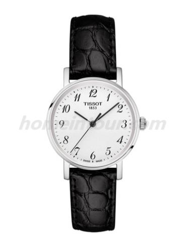 天梭T1092101603200女表T-Classic系列-黑色表带/表径30mm