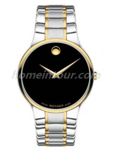 摩凡陀0606388男表思锐系列-银色/金色表带/表径38mm