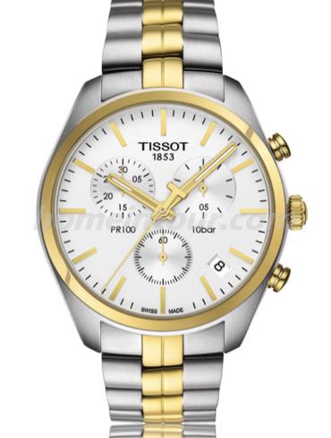 天梭T101.417.22.031.00男表T-Classic系列-间金色表带/表径41mm