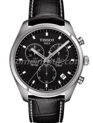 天梭T101.417.16.051.00男表T-Classic系列-黑色表带/表径41mm