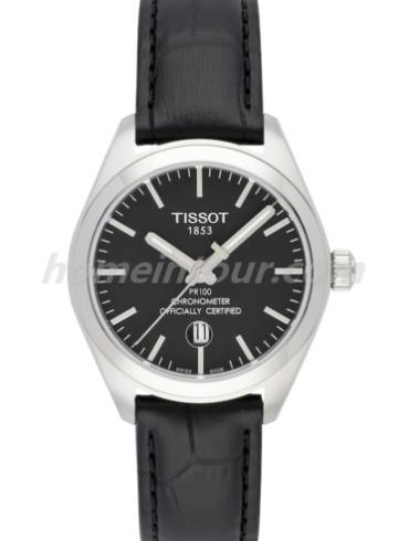 天梭T101.251.16.051.00女表T-Classic系列-黑色表带/表径33mm