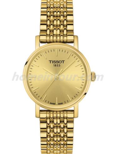 天梭T109.210.33.021.00女表T-Lady-金色表带/表径30mm