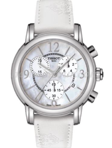 天梭T050.217.17.117.00女表T-Lady-白色表带/表径35mm