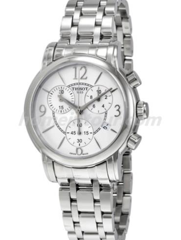 天梭T050.217.11.017.00女表T-Lady-银色表带/表径35mm