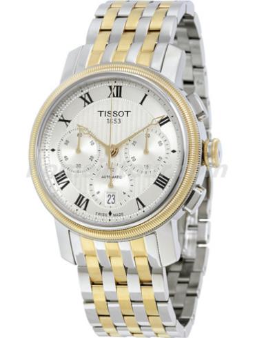 天梭T097.427.22.033.00男表T-Classic系列-间金色表带/表径42mm