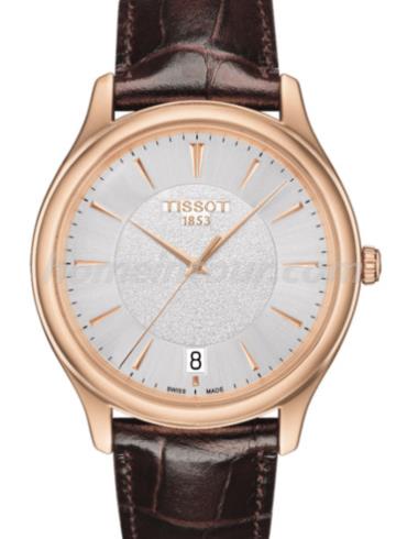 天梭T924.410.76.031.00男表T-Gold系列-棕色表带/表径40mm