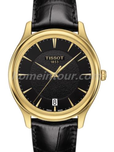 天梭T924.410.16.051.00男表T-Gold系列-黑色表带/表径40mm