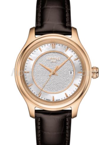 天梭T924.210.76.111.00女表T-Gold系列-黑色表带/表径30mm