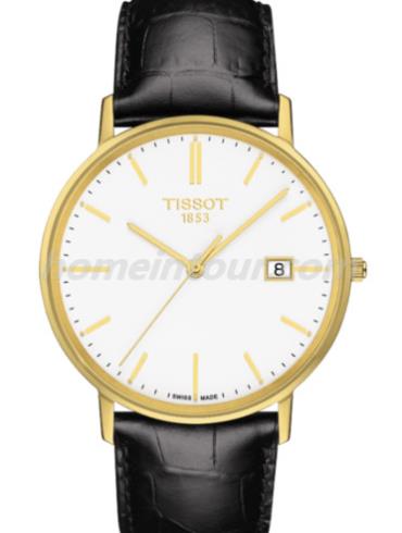 天梭T922.410.16.011.00男表T-Gold系列-黑色表带/表径38mm