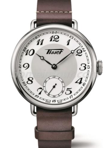 天梭T104.405.16.012.00男表HERITAGE系列-巧克力色表带/表径45mm