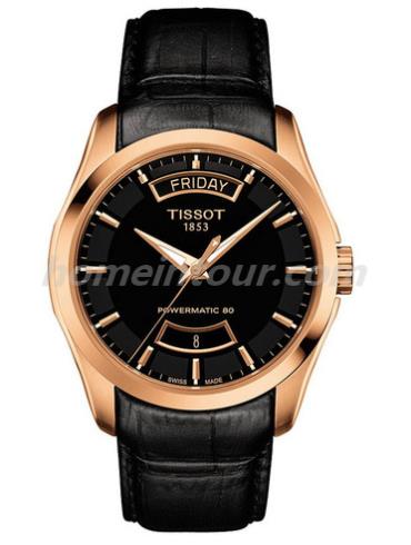 天梭T035.407.36.051.01男表T-Classic系列-黑色表带/表径39mm