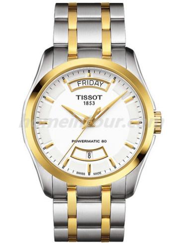 天梭T035.407.22.011.01男表T-Classic系列-间金色表带/表径39mm