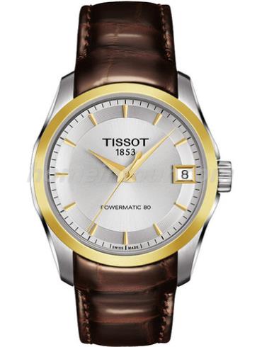 天梭T035.207.26.031.00女表T-Lady-棕色表带/表径32mm