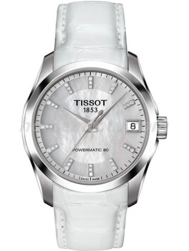 天梭T035.207.16.116.00女表T-Lady-白色表带/表径32mm