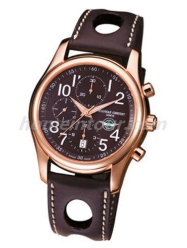 康斯登FC-392CH6B4男表古董赛车系列-棕色表带/表径43mm