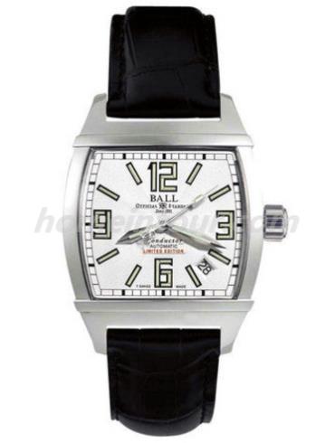 波尔NM1068D-LA-BKWhite男表铁路长官系列-棕色表带/表径35.5x47.5mm