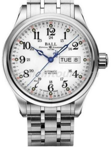 波尔NM1058D-S3J-WHWhite2男表铁路长官系列-银色表带/表径41mm