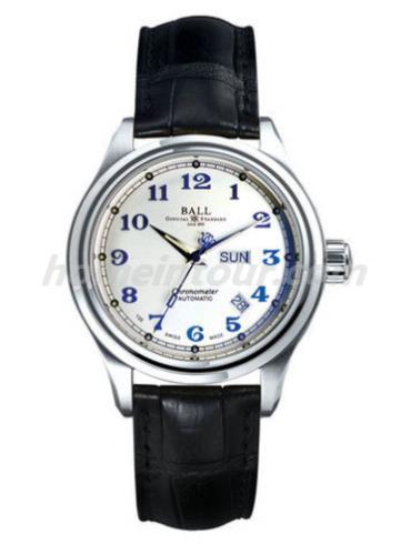 波尔NM1058D-LCJ-SLWhite男表铁路长官系列-黑色表带/表径41mm