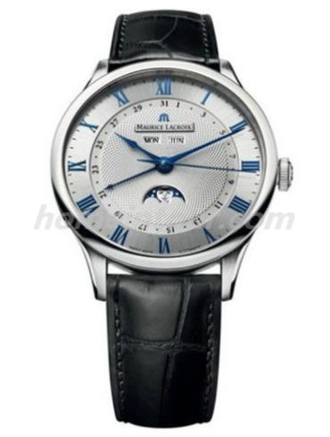 艾美MP6607-SS001-110男表匠心系列-黑色表带/表径40mm