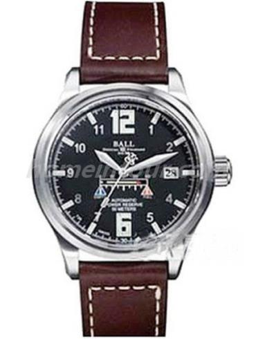 波尔NM1056D-LAJ-BK-Black男表铁路长官系列-棕色表带/表径41mm